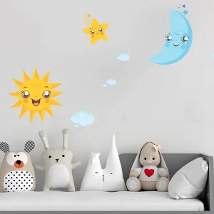 Naljepnica za zid "Happy day and night"