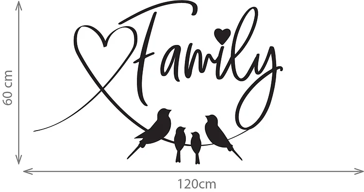 Zidna naljepnica "Family" - Slika 2