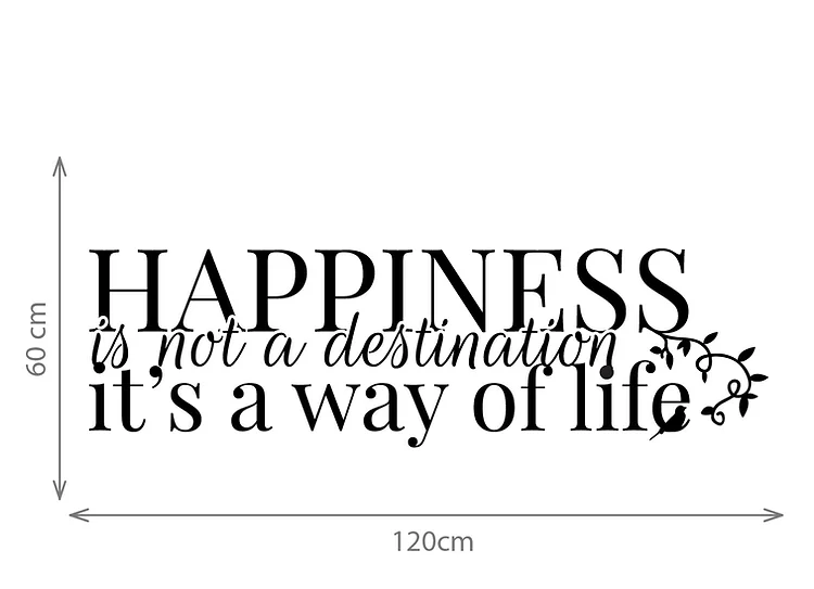 Zidna naljepnica "Happiness is a way of life" - Slika 2