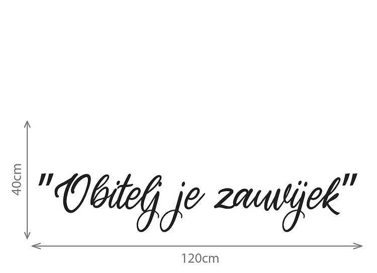 Zidna naljepnica "Obitelj je zauvijek" - Slika 2